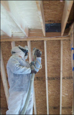 Spraying Foam Insulation